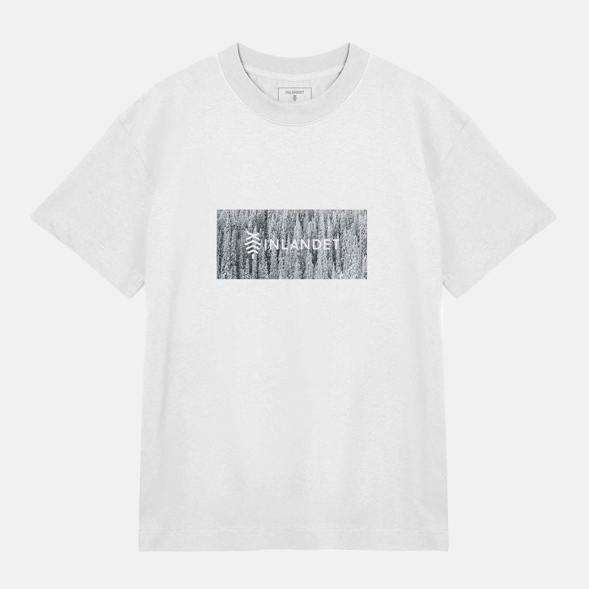Snöiga träd Boxy Tee | Vit
