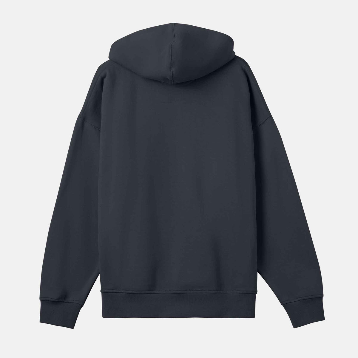 Vit Logo Boxy Hood | Svartgrå