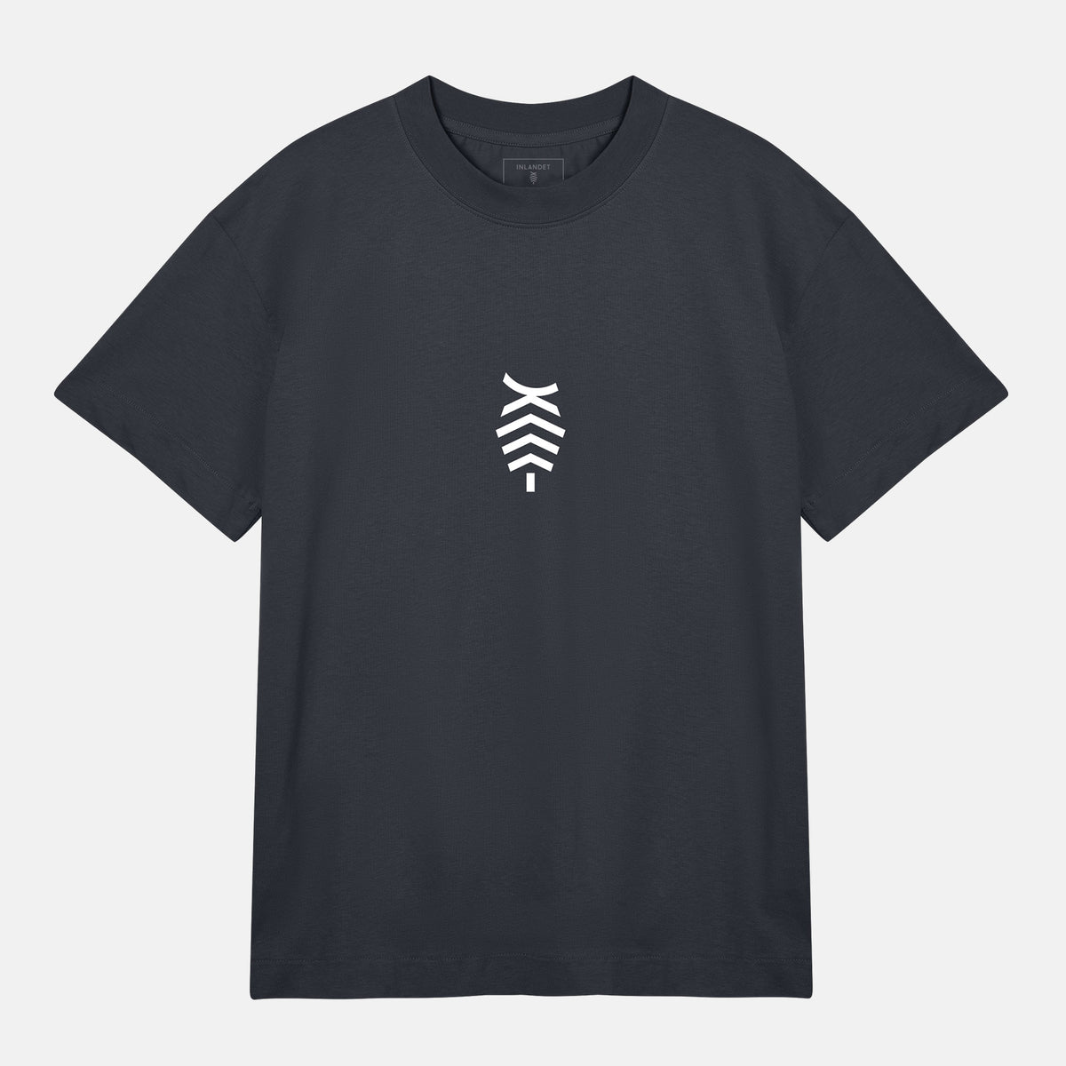 Vit Logo Boxy Tee | Svartgrå