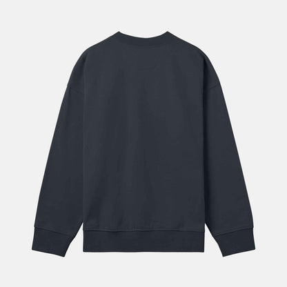 Vitt Mönster Boxy Crew | Svartgrå