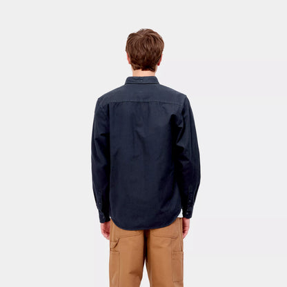 L/S Bolton Shirt | Dark Navy garment dyed