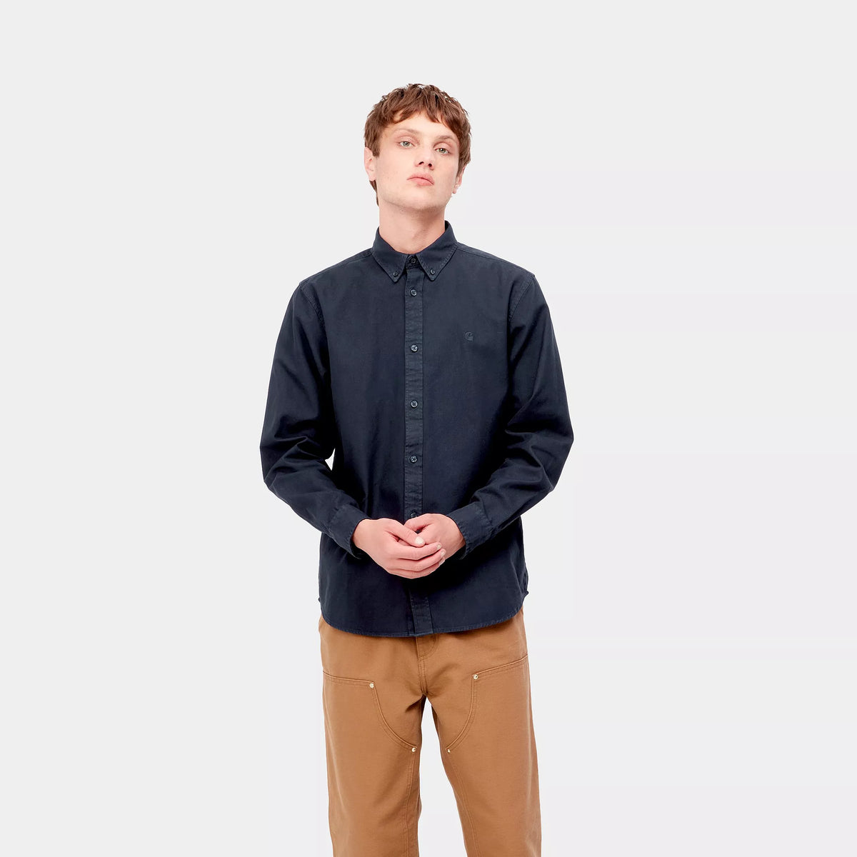 L/S Bolton Shirt | Dark Navy garment dyed