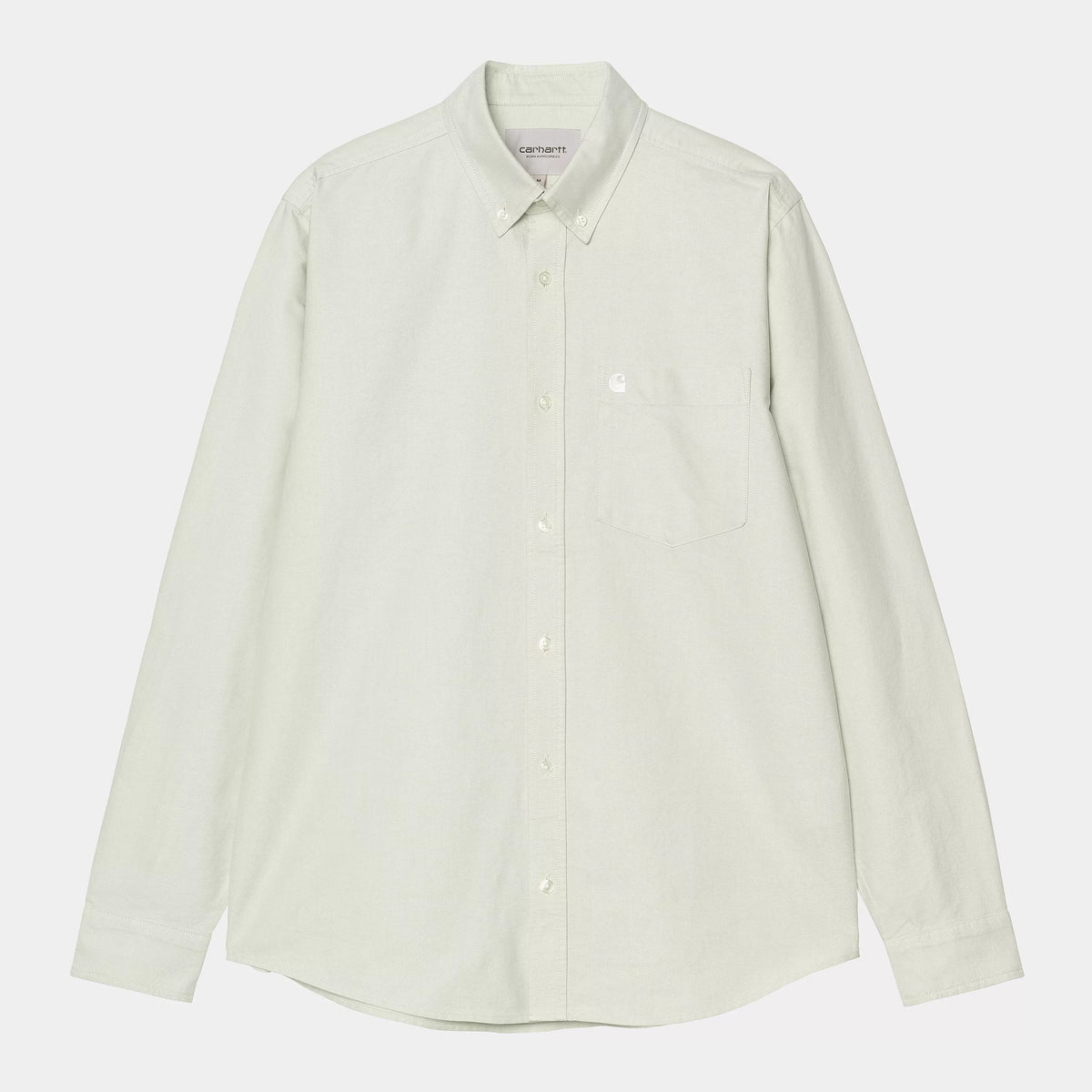 L/S C-Logo Shirt | Pale Olive / White