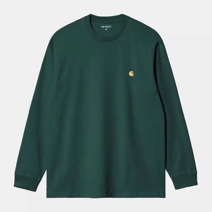 L/S Chase T-Shirt | Dark Fir / Gold