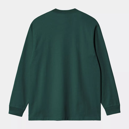 L/S Chase T-Shirt | Dark Fir / Gold