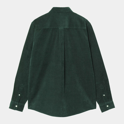 L/S Madison Fine Cord Shirt | Conifer / Wax
