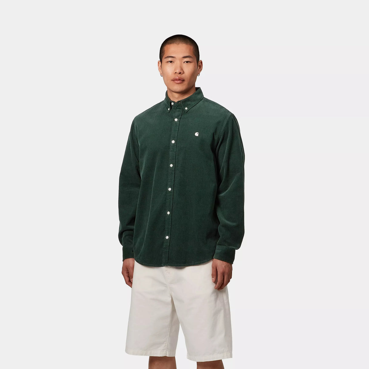 L/S Madison Fine Cord Shirt | Conifer / Wax