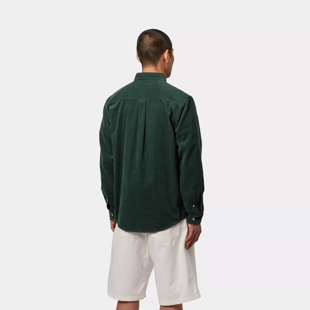 L/S Madison Fine Cord Shirt | Conifer / Wax