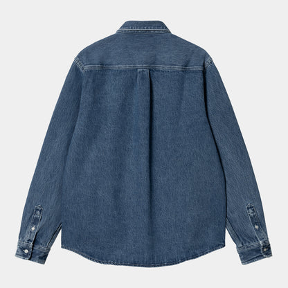 L/S Weldon Shirt | Blue (heavy stone wash)