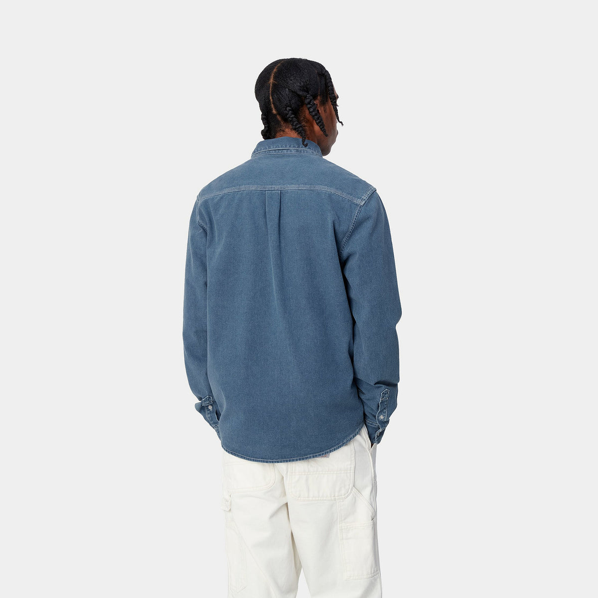 L/S Weldon Shirt | Blue (heavy stone wash)