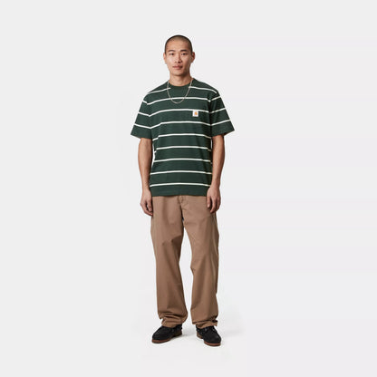 S/S Aiken Pocket T-Shirt | Aiken Stripe, Conifer